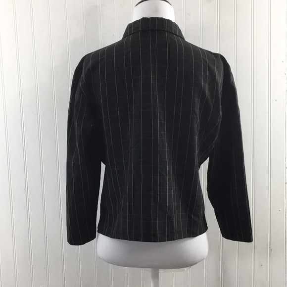 Emanuel ungaro Black White Windowpane Check Button Front Shirt Womens SP Long - Picture 3 of 12